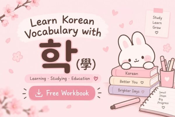 Learn Korean Vocabulary with 학 (學): Free Workbook for Korean Learners
